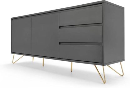 f21e2814df277d79826a4b4316ca09a852a015ebd1a4bd0e1a48b3369a254834.jpg An Image of Elona Sideboard, Charcoal and Brass