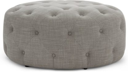 f84e93087375e7d89e08c2c9ccf01dfa98e27a69d7216f1ea772da1ebb6971d7.jpg An Image of Hampton Large Round Pouffe, Linen Mix Grey