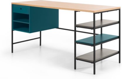 fd603cfc34217e6c1438c10bf43116b60eb2c81d868b4abe18b5bdc6807ea387.jpg An Image of Arris Desk, Oak and Blue