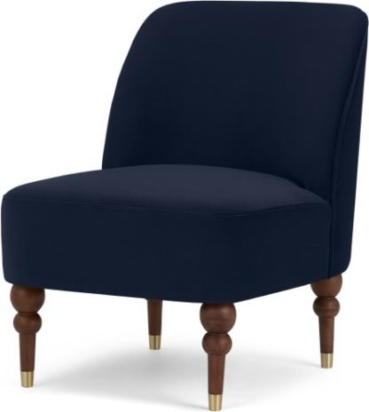 420868b3cdf8b68b4df84efa05082639589c7de24df28c824402cc192c51863a.jpg An Image of Harpo Accent Chair, Interstellar Blue Velvet