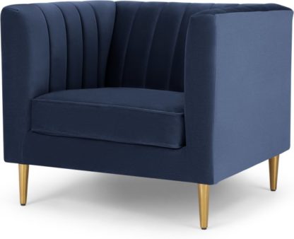 c1c60789e4a05593ffe6348f2d4e70927d03cb8cea5520c9349bade98497431b.jpg An Image of Amicie Armchair, Royal Blue Velvet
