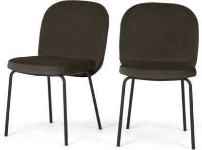 2e2ff7f3a36efbfa69582117f21a708fcb8efa8cadd0b13c54e2d30733649c93.jpg An Image of Set of 2 Safia Dining Chairs, Otter Grey Velvet