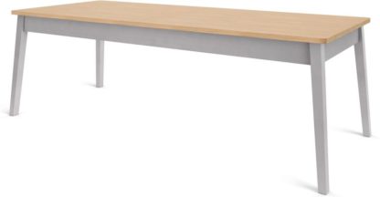 57585b1981a0b17bd7d7222bf1d84b4823ad1d391ea02c19038768ee1989e3bd.jpg An Image of Custom MADE Harrison Shaker 10 Seat Dining Table, Oak and Grey
