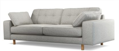 ac4e4d18b0b65acc4ce878b85b024e85d7638f7223d65c37cebe08776a948ebc.jpg An Image of Content by Terence Conran Tobias, 3 Seater Sofa, Textured Weave Grey, Light Wood Leg