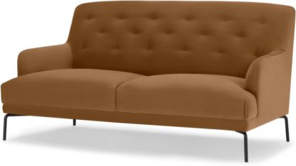 e377f0e02bb0c308ee30a41968bc6934b3db79b9d69406a28ef6e3a0f4b14c67.jpg An Image of Attwood 2.5 Seater Sofa, Golden Amber Velvet