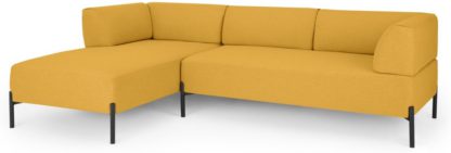 fb7fb06ef723e406db043b9770d0f88c49a41f1482932cd03b790422be888c26.jpg An Image of MADE Essentials Kiva Left Hand Facing Chaise End Corner Sofa, Yolk Yellow