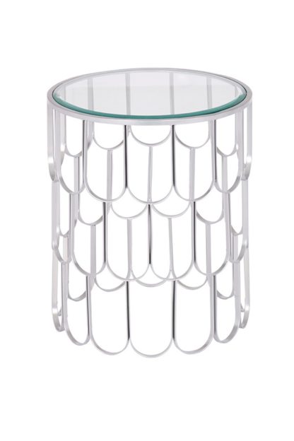 07aacc75e2bbd7a409b5e9ededaa0a604c30cbe829cf799aefeae6c54f958cb0.jpg An Image of Pino Silver Side Table