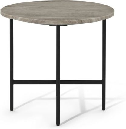 0fd91a9bb50dd44897fe42c3f206880e359a4ecc24c9c48754cfa9a756a350e9.jpg An Image of Tiziana Side Table, Caramel Marble