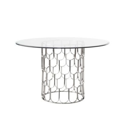 12ac7e7f8417dc82c5e96dd86270ec82081516c1395cff6cd4f07345a38dd229.jpg An Image of Pino Silver Dining Table