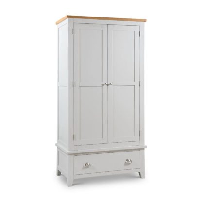 74e6d0c1a371971a0e764985581bbe90d975544ee087b34f533379693224b7dc.jpg An Image of Richmond Grey and Oak 2 Door Wooden Combination Wardrobe