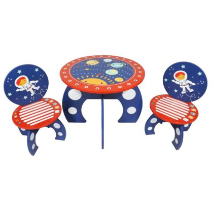 79754ba4fee6cb51bd1a371109b5d304965b33ee70ee6f7de7ea222252a80955.jpg An Image of Space Explorer Children's Rocket Ship Table and 2 Chairs