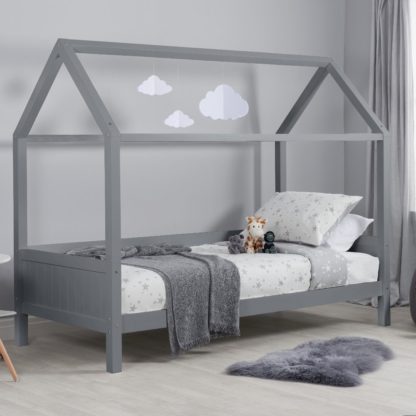 b2af244f748db8fde02e0b254df399f6e71aca0a8f5859280f711947ad80226f.jpg An Image of Home Grey Wooden Treehouse Bed Frame - 3ft Single