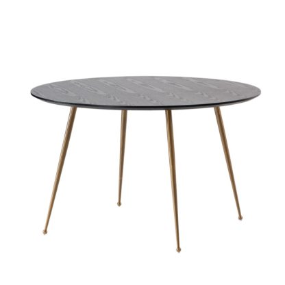 ef245ce6a46d9cb38ffe507e557433c3a864406da64f2f566c6c9fb0a99acde2.jpg An Image of Mason Dining Table – Brushed Gold Legs