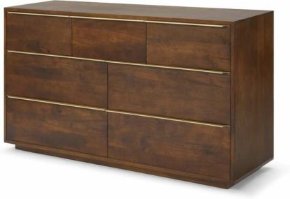 003b359142724cfce3bed613125eff457914339a0b4e87bdc6fa598cc6e7104d.jpg An Image of Anderson Wide Chest of Drawers, Mango Wood & Brass
