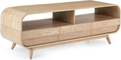 0c595065969b6b57eea73a8f20704d592652c5f54515244db2ecd67914939fc4.jpg An Image of Esme Wide TV Stand, Ash