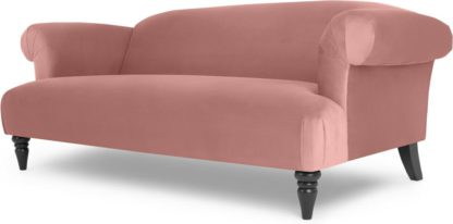 148e546ef7372929f820c74dd10f6e5d6de43dcfc700043e5c6b437299be7607.jpg An Image of Claudia 3 Seater Sofa, Old Rose Velvet