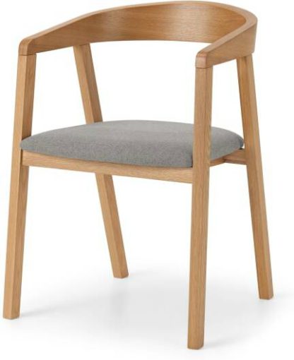 21d9c51813dd8a63b6c2891913823e016e6d64b4d802802543372847cc187d85.jpg An Image of Placido Carver Dining Chair, Oak & Cool Grey