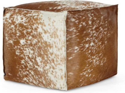 356e01577a566beffc47c137b2c1e2d23120a188bc8e3c8765638f6b1df4605b.jpg An Image of Kirby Square Pouffe, Cowhide Leather