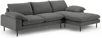 44c935ce382737d2b7bc78821b53bfbb6e2f1fb6e0aa000537072eceecd6067e.jpg An Image of Fallyn Right Hand Facing Chaise End Sofa, Stoned Slate Fabric