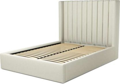4d7cf00ab04deba5f15436319bdd36a9e952327cf969776ea08fd01a0892c030.jpg An Image of Custom MADE Cory Double size Bed with Ottoman, Putty Cotton