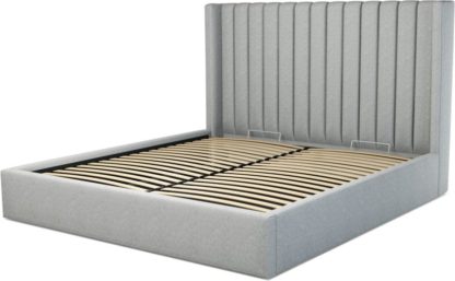 5212da5d7bde21bf018a3336da6b76c02a490eea7fcd25f9256408f3512b049f.jpg An Image of Custom MADE Cory Super King size Bed with Ottoman, Wolf Grey Wool