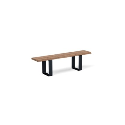 539a0743b0eab5a52801ce33dd02c27a05b1d7d68aad19a88a650a89b78df30c.jpg An Image of Heal's Prague Bench 180x35cm Natural Oiled Oak Natural Edge Not Filled