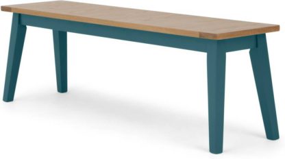 762c02172b7234ea7ecd08412b7408de0edaae390a1d9b796c102b02cc134311.jpg An Image of Ralph Large bench, Oak and Teal