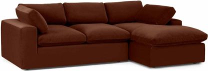 7dbeb3634c88805af85be66c8c3f0e01513e056f0b2c56f03dde03befb5aeb9e.jpg An Image of Samona Right Hand Facing Chaise End Sofa, Amber Velvet