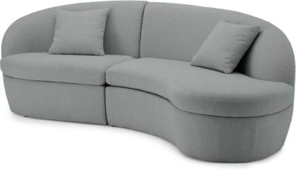 8bc555001cd068abc7248b12e5f8acf3ec4484f3cc4c57ac00a8ffa12b6682a9.jpg An Image of Reisa Right Hand Facing Chaise End Sofa, Steel Boucle