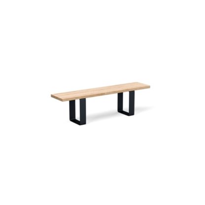 8d0f1305393e24c20b192d3fa4e3ef9a92698e88c7755d7a362de9ad49d3f425.jpg An Image of Heal's Prague Bench 180x35cm Natural Oiled Oak Natural Edge Not Filled