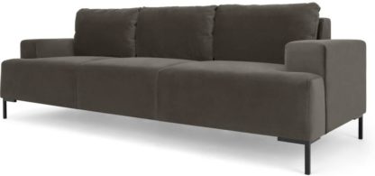 964d72dc61f68c84c7027ab380a5986cc934a3500e192e54f447b80c793276da.jpg An Image of Frederik 3 Seater Sofa, Otter Velvet