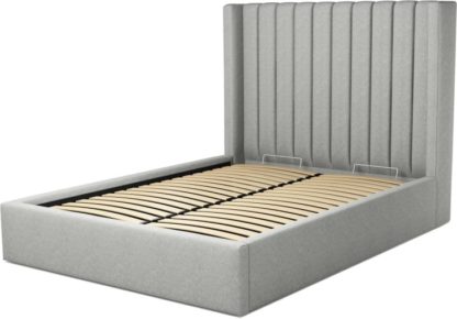9719b3d772343e574a7358f630963f38d9b8e30311a88e2609d5f744a71b1fd3.jpg An Image of Custom MADE Cory Double size Bed with Ottoman, Wolf Grey Wool
