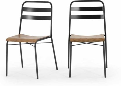 980e6124937c4da2d733daead8e04004b076581e5b4df1f1fe1021621f0736ea.jpg An Image of Set of 2 Wigbert Dining Chairs, Pine and Black