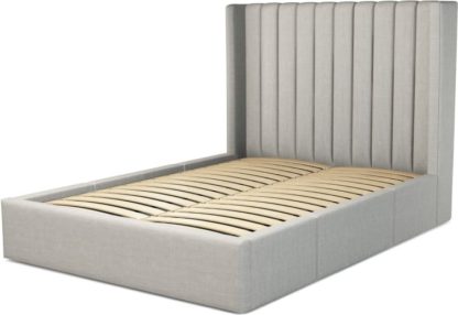 9c22d602939f850f0e87784672e87436043fc9ee616f0b24ce860d644212050b.jpg An Image of Custom MADE Cory Double size Bed with Drawers, Ghost Grey Cotton