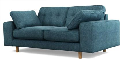 c056522b9699b6ead3a5addd8ba2e554d54ff5f96d03d4896c8acd97bce54034.jpg An Image of Content by Terence Conran Tobias, 2 Seater Sofa, Textured Weave Aegean Blue, Light Wood Leg