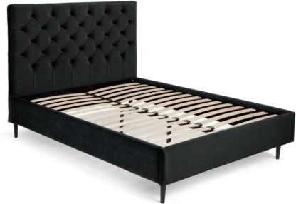 ca4186bb9d6fb0b6eda3bddcad29c471d949dae970b9bc9d36bc45a1b3960f6b.jpg An Image of Skye King Size Bed, Midnight Grey Velvet