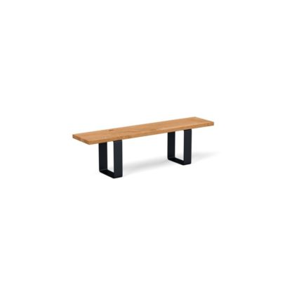 d10c59e46bfd0359dfc0c9fb18219207a0f6e064aebf915c28ca3b80a88c850f.jpg An Image of Heal's Prague Bench 180x35cm Natural Oiled Oak Natural Edge Not Filled