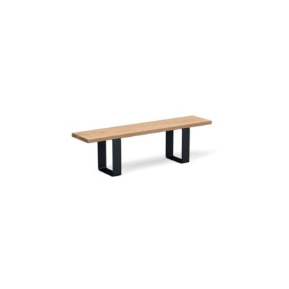 f45c6fd9d2307a3cb4aa4ecc114945fc92a508ead9d7dca7d323dbf206b91ef4.jpg An Image of Heal's Prague Bench 180x35cm Natural Oiled Oak Natural Edge Not Filled
