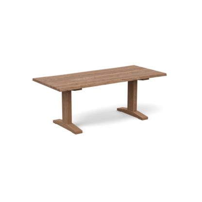 06ace84f8f11eace9ebcdfe946856a2e2be54e6c65eccef78cc378ce64a5bf44.jpg An Image of Heal's Lisbon Table 220x100cm Smoked Oiled Oak Straight Edge Not Filled