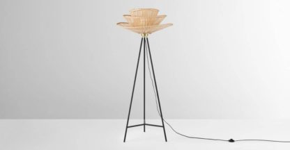 091853911cbacd2f01a9d944cbf27a0265b7f12e212f07cf772e88f1f9dfd4e6.jpg An Image of Weaver Floor Lamp, Natural Bamboo