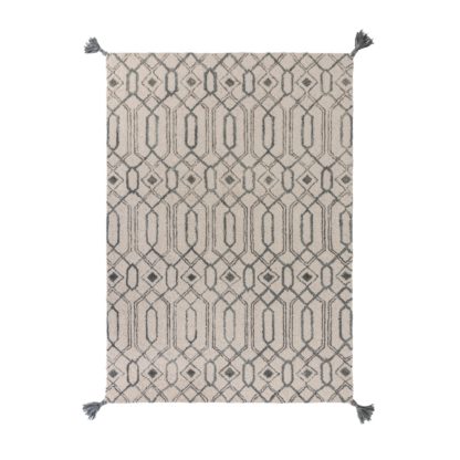 11b10cbc000d4aefc1bb2358629993eb26d6e14b3bc35abcce4bd27bdbe821fe-2.jpg An Image of Pietro Geometric Rug Beige and Blue
