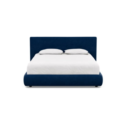 144ff09e74663fa50fc68f8ce767257e6fc701356abc727b34bdf2bf90a6d25e.jpg An Image of Heal's Alba Storage Bed King Luxury Leather Anthracite