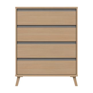 An Image of Jenson 4 Drawer Chest Light Oak