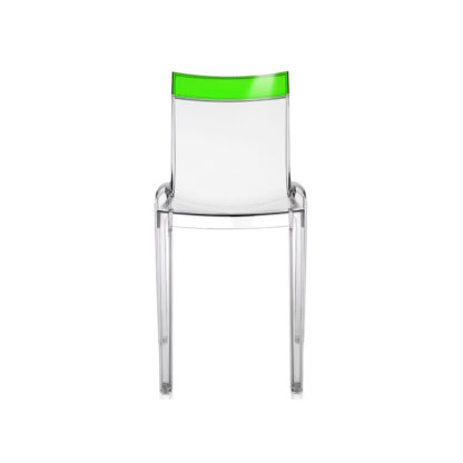 2bca18f53a97a8f89cb0e4e8b6dfe20d9c8e972966ed543cbf322ee3415d8764.jpg An Image of Kartell Hi-Cut Chair Clear/ Orange *Min 2 Chairs*