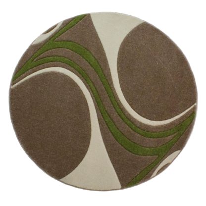3594df14f5d3e45251faa10a3ebe0b387d611c2b5b126d2f6fda801b9b425993-2.jpg An Image of Mirage Circle Rug Grey and Yellow
