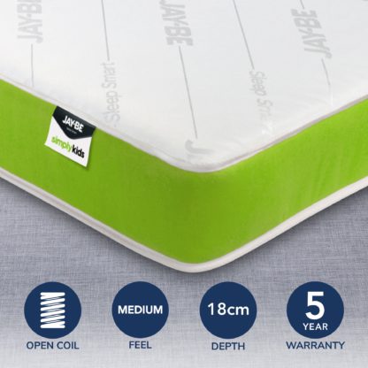 3a806ddae573a09a70b1aca65966bdc7ae0c4cbe159cf92fec25faea8a128cd8-1.jpg An Image of JayBe Simply Kids Anti Allergy Foam Free Open Coil Mattress White