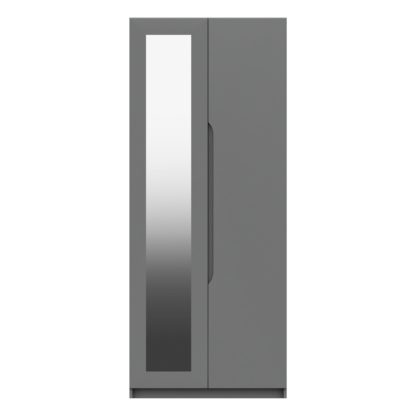 3c942e70e4fa0017e37ed0e24a7c2f8e2f9784029a9f3b1c2ca16b2c997d6815-1.jpg An Image of Legato 2 Door Mirrored Wardrobe Dark Grey