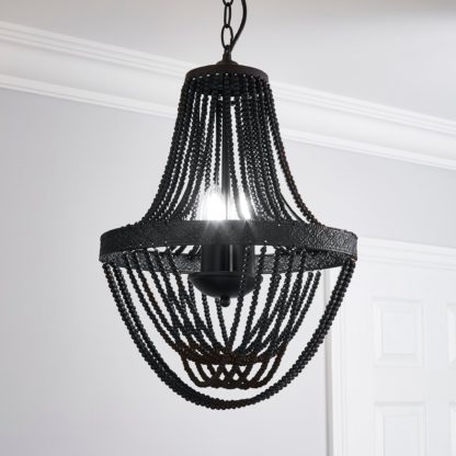451dc5e19f9812717080de31a94a53d44307b02aa48c25b92efa0abf99d80337.jpg An Image of Ethel Beaded Chandelier White