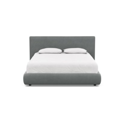 4600c692f599a5c2fd5ba8c79f3311f155304aed0aa53a677ab7271a8e60a490.jpg An Image of Heal's Alba Storage Bed King Luxury Leather Anthracite