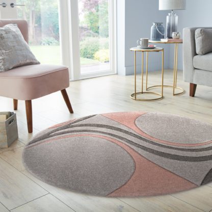 5b86ad4f71e9baec2eba404987ca2e41de95eba9133ad8186cefcbdcc8503416-1.jpg An Image of Mirage Circle Rug Grey and Yellow